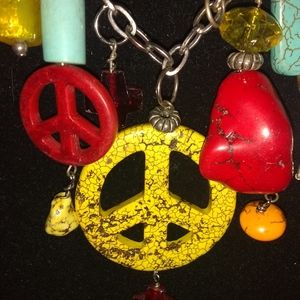 🤗💗COLORFUL!/ YELLOW PEACE NECKLACE 💗🤗